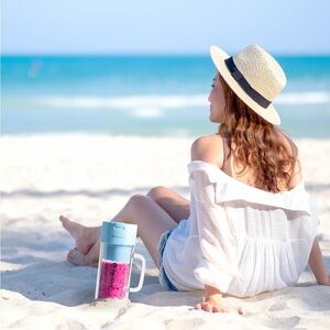 Blendquik Portable Blender Mason Jar (Blue)